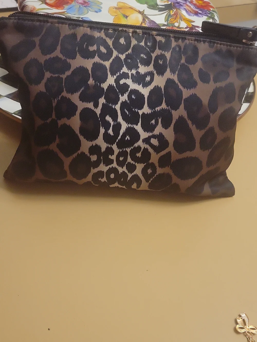 Kate Spade Leopard Print Cosmetic Pouch